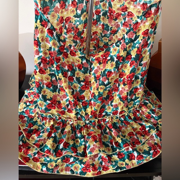 Floral Ruffle Mini Dress - Picture 2 of 5